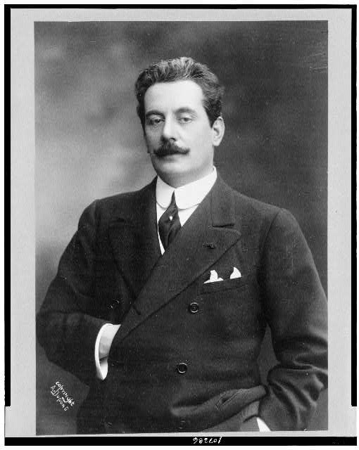 [Giacomo Puccini, half-length portrait, standing, facing...