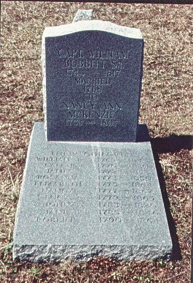 Tombstone Capt. William Levi Bobbitt
