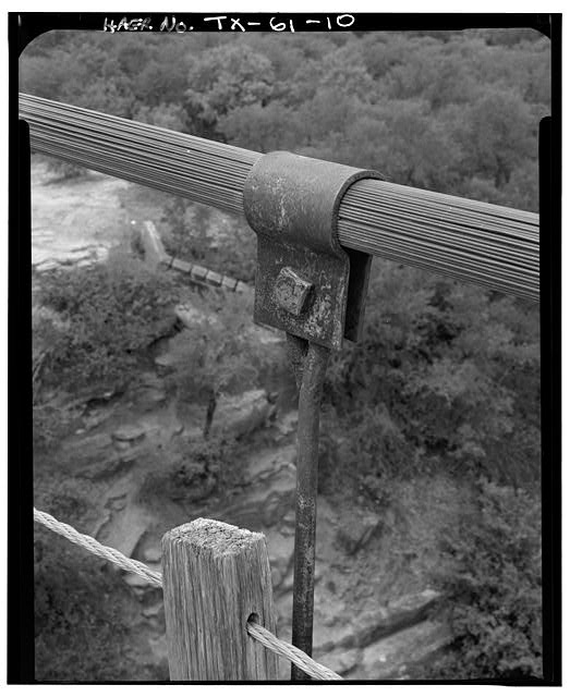 DETAIL OF CABLE ATTACHMENT. - Regency Suspension Bridge,...