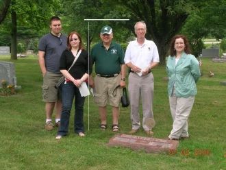 Rafferty family at grave site , Lansing, Mi. Rafferty family at grave site , Lansing, Mi.