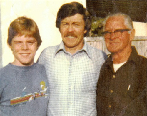 Stewart Timothy Williams (1966- ), Leighton Lee Williams Jr. (1935- ), and Leighton Lee Williams Sr. (1906-1992) Circa 1977