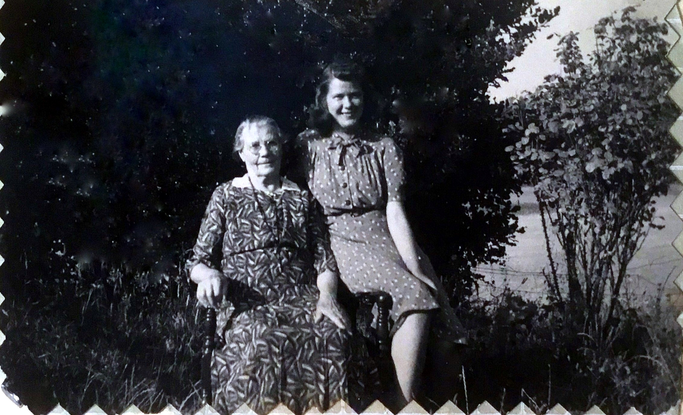 Grandma Edla Anderson and Joyce Paulson
