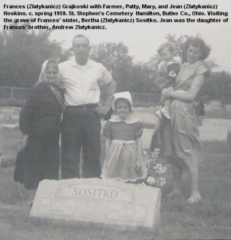 Family at Bertha Sositko's Grave
