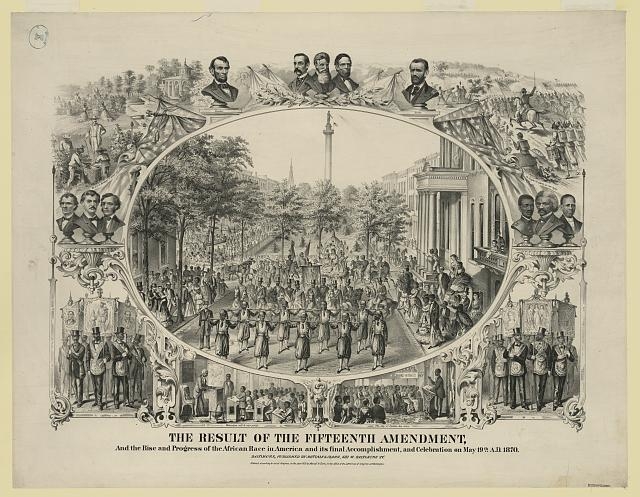 The result of the Fifteenth Amendment, and the rise and...