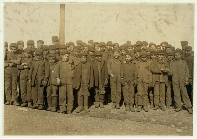 Group of boys working in #9 Breaker Pennsylvania Coal...