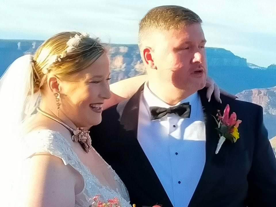 Raymond's son, Romas at his wedding to Brianna