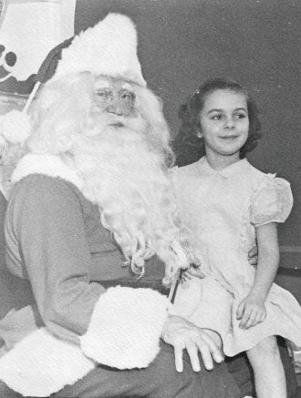 Mary Louise Yarnall & Santa, 1955 Pennsylvania