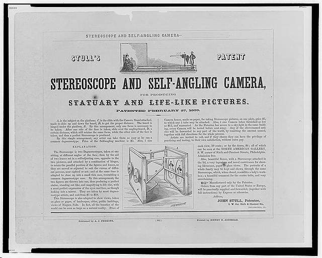Stull's patent stereoscope and self-angling camera, for...