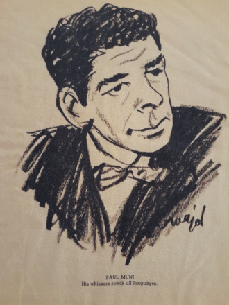 PAUL MUNI CARICATURE