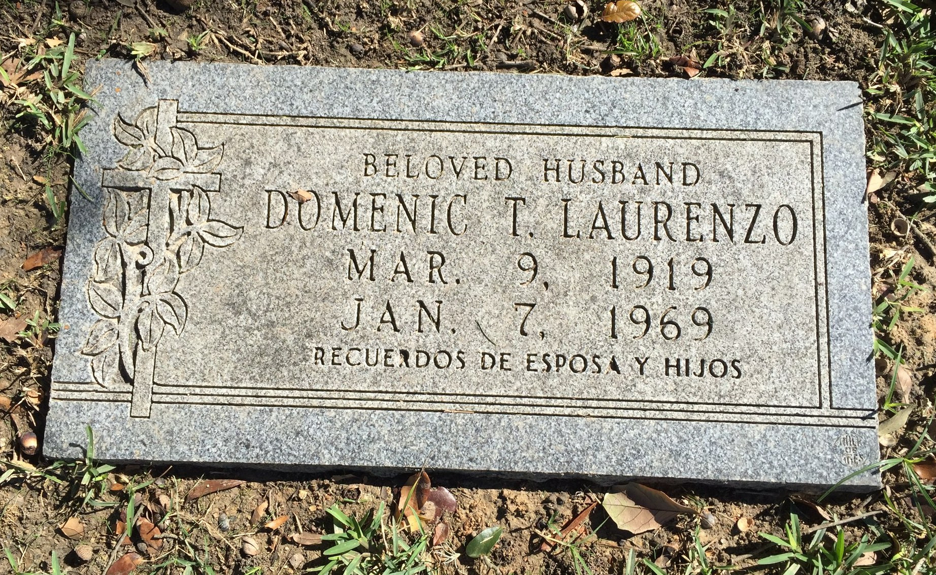 Domenic Thomas Laurenzo Gravesite