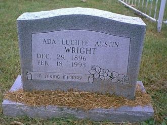 Gravesite Ada Lucille Austin Wright