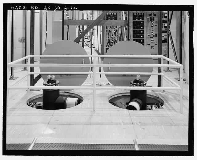 66. Building 102, view of Klystron tubes located in test...