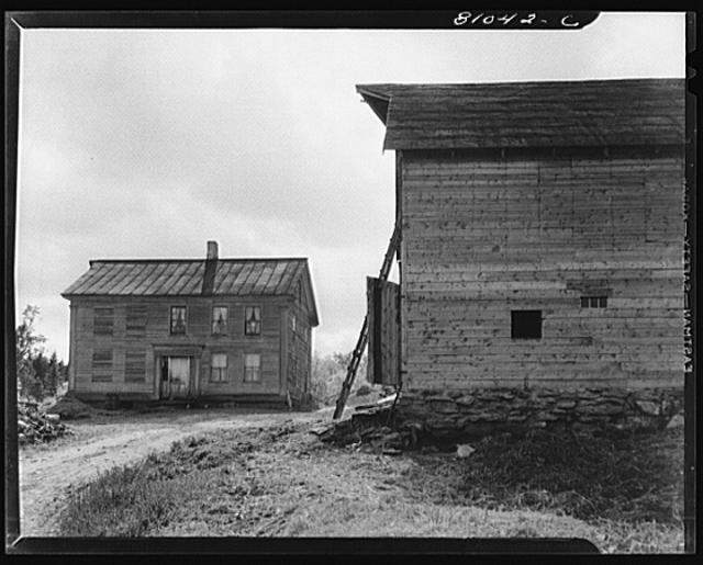 Savoy Mountain. Farmstead typical at the many farms that...