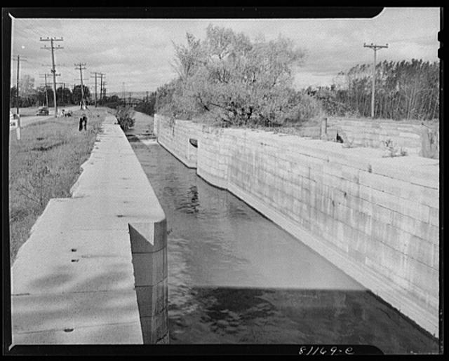 Lock on the old Erie Canal not in use. New York