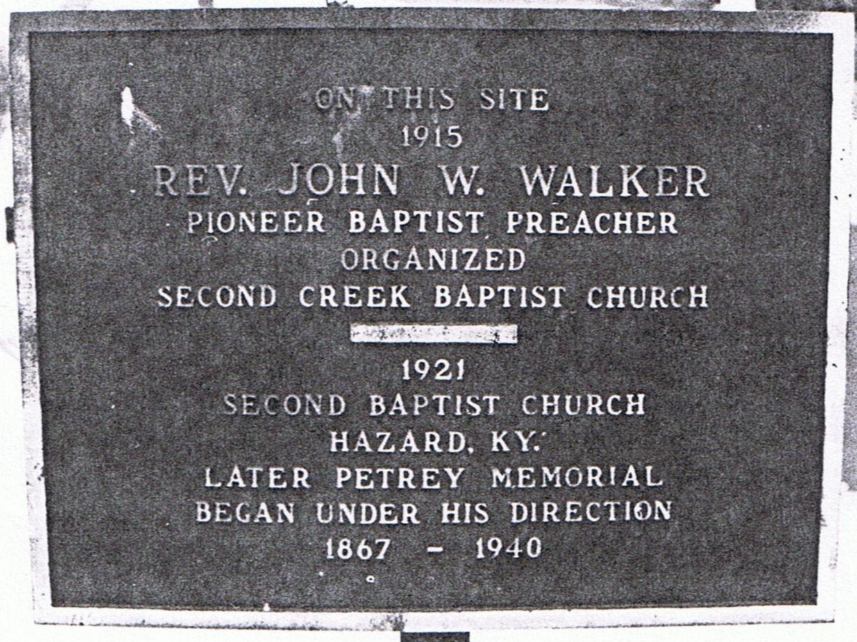 Rev John Walker plaque