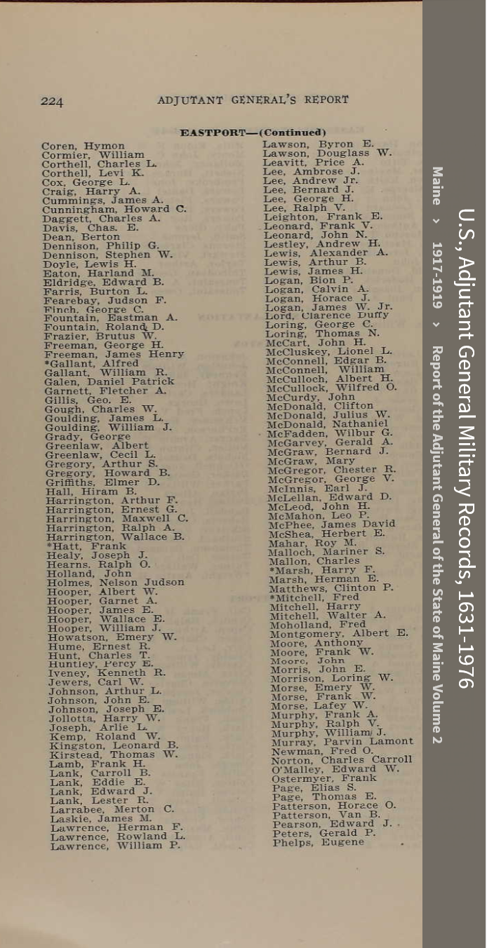 Bernard James McGraw--U.S., Adjutant General Military Records, 1631-1976(1917-1919)