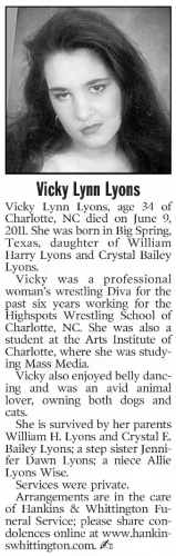 Vicky Lynn Lyons Obituary