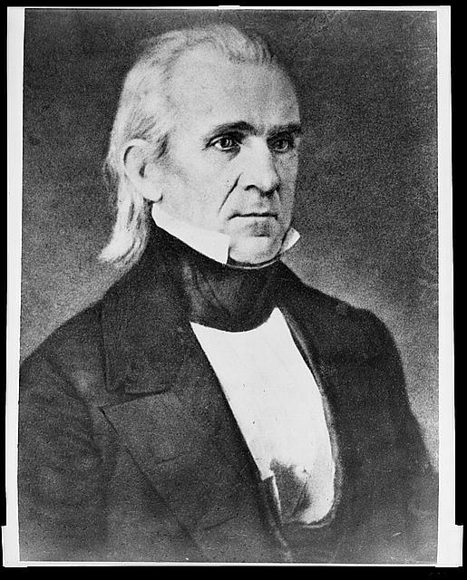 [President James K. Polk, half-length portrait, seated,...