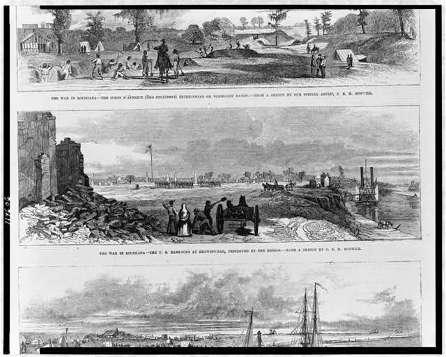 The war in Louisiana--the U.S. barracks at Brownsville,...