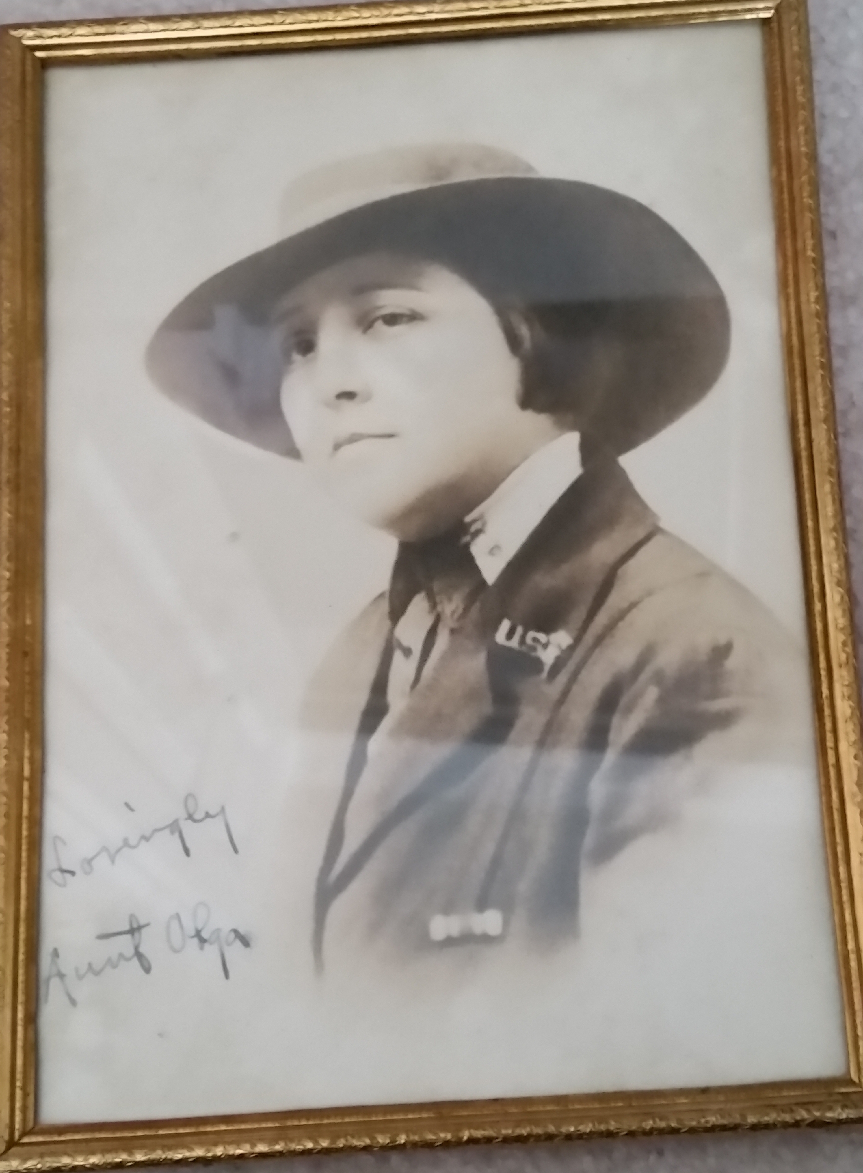 Aunt Olga in US military uniform 