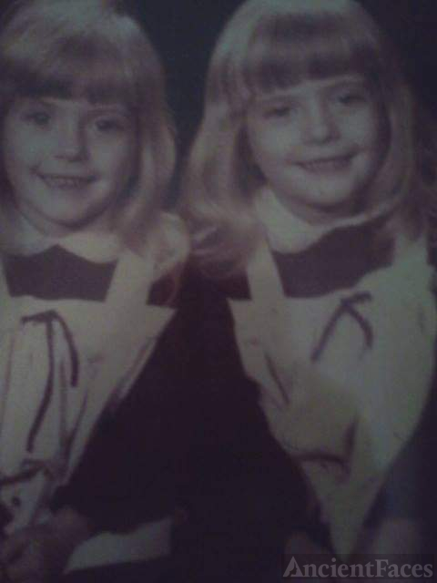 Darla J. (Coulter) Scroggins and twin sister gayla