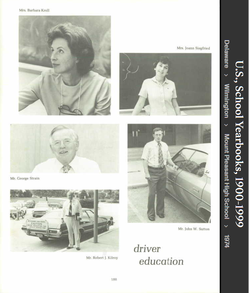 Robert Joseph Kilroy--U.S., School Yearbooks, 1900-1999(1974) a