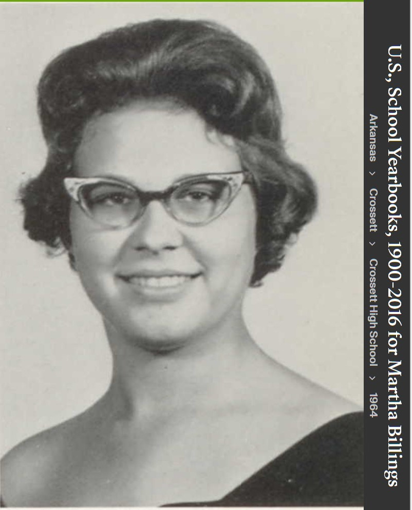 Martha Anne Billings-McCarthy--U.S., School Yearbooks, 1900-2016(1964)