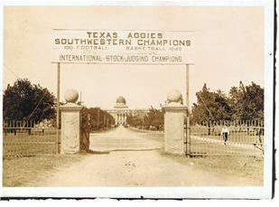 Texas A&M College Front Entrance 1920