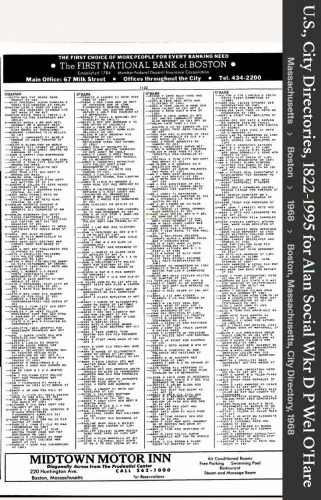 Allan C O'Hare --U.S., City Directories, 1822-1995(1968)