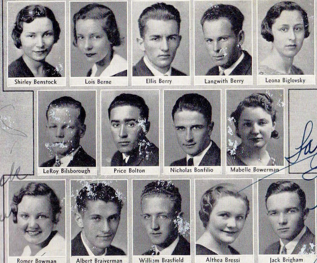 Leona Biglovsky and Seniors 1933 California