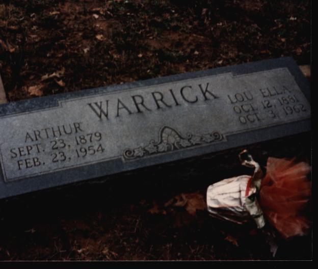 Tombstone of Arthur Warrick