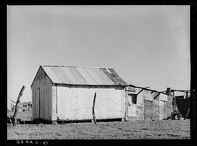 Mexican house, Robstown, Texas. Notice absence of...
