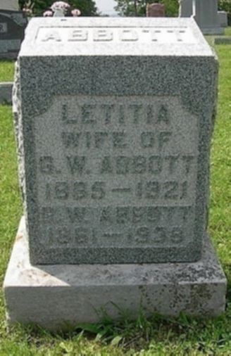 Grave of Letitia Hancock Abbott