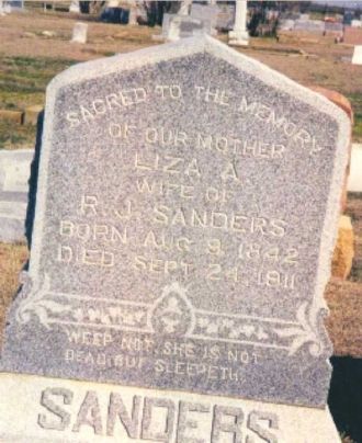 Eliza Ann McPeters Sanders Gravesite