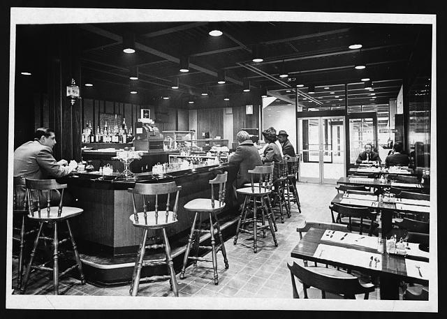 [Cocktail bar and restaurant at Hunts Point Market, the...