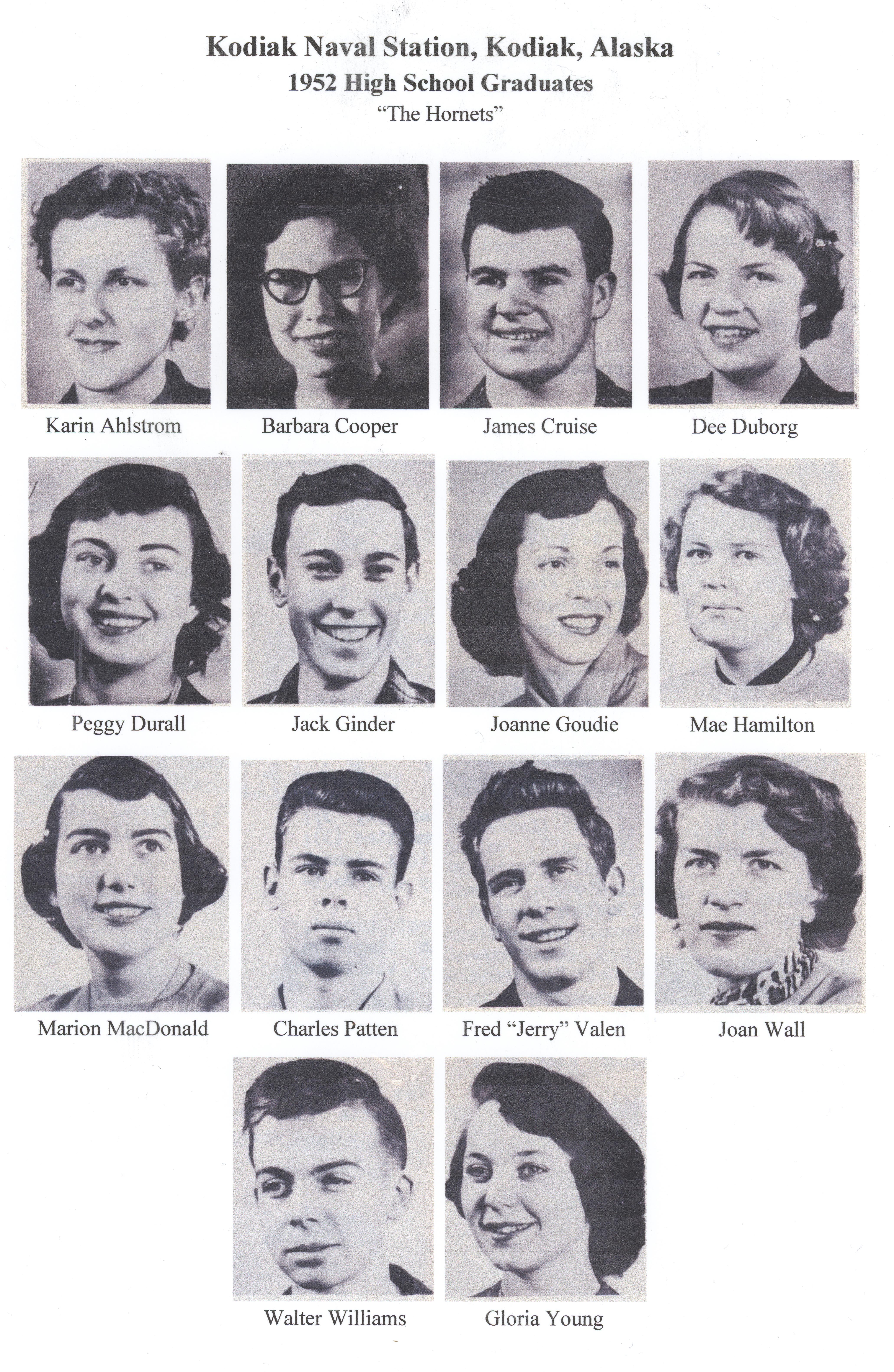 1952 KNS High School graduates