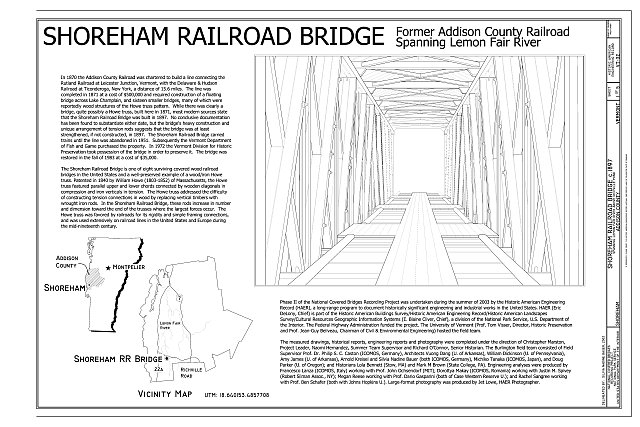 Shoreham Railroad Bridge, Title Sheet - Shoreham Railroad...