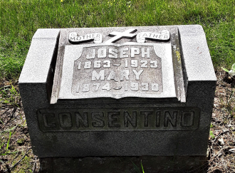Giuseppe/Joseph Consentino & his Wife Mary/Maria Consentino Gravestone 