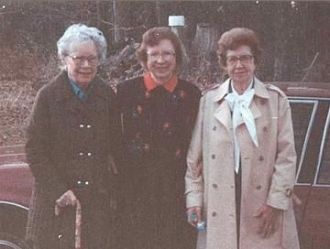 Three Women in front of car