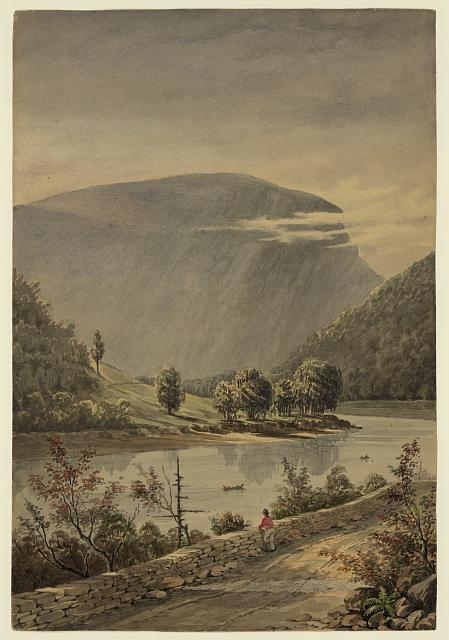 Delaware Water Gap / from nature by J. Queen.