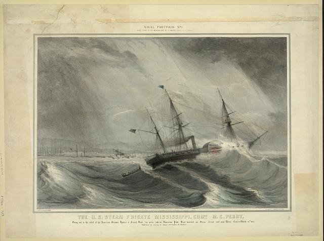 The U.S. Steam Frigate Mississippi, Com..re M.C....
