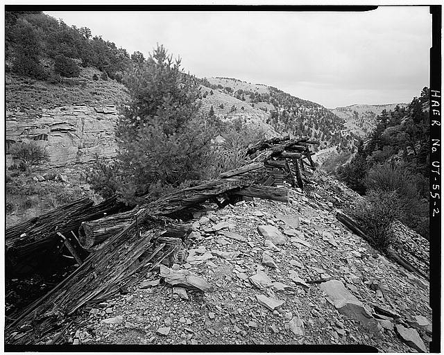 2. VIEW OF NORTH END OF TIMBER TRESTLE - Standard Mine,...