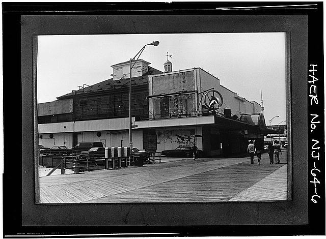 6. VIEW OF MAIN ENTRANCE ON BOARDWALK ELEVATION, LOOKING...