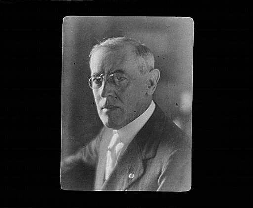 Portrait photograph of Woodrow Wilson