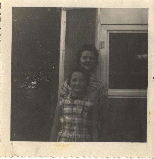 Catherine Ann "Ann" Woods-Guiney-Miller-Wallace --with little sister Patricia Arlene Woods-Christman-Gerard