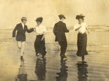 Cavorting on the beach