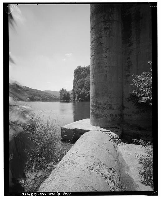 16. VIEW SOUTHWEST OF CONCRETE PIER SUPPORTING CAMELBACK...