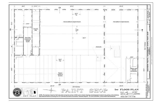 Paint Shop 1st Floor Plan - Southern Pacific, Sacramento...