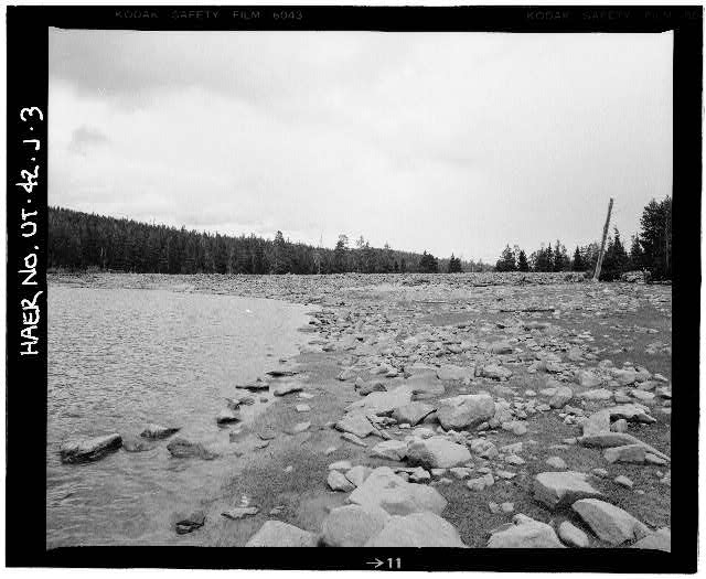 3. OVERALL VIEW OF DAM, SHOWING UPSTREAM FACE, LOOKING...