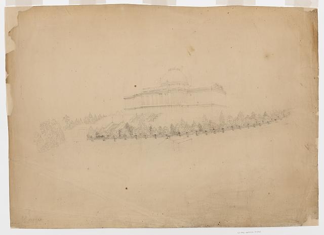 [Southwest view of the U.S. Capitol building with...